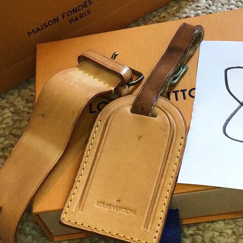 💯% ✨Louis Vuitton✨💕 Large luggage tag and strap - Picture 2 of 7